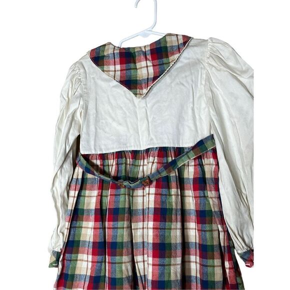 Vintage Oshkosh B’Gosh Girls Plaid Bunny Squirrel print‎ Dress Size 6 - Picture 9 of 13